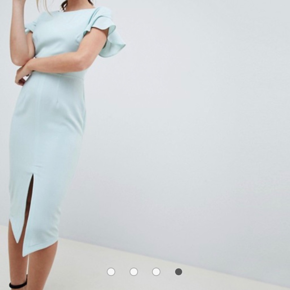 ASOS DESIGN Petite midi wiggle dress split